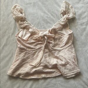 Elegant Cream Lace Women's Top